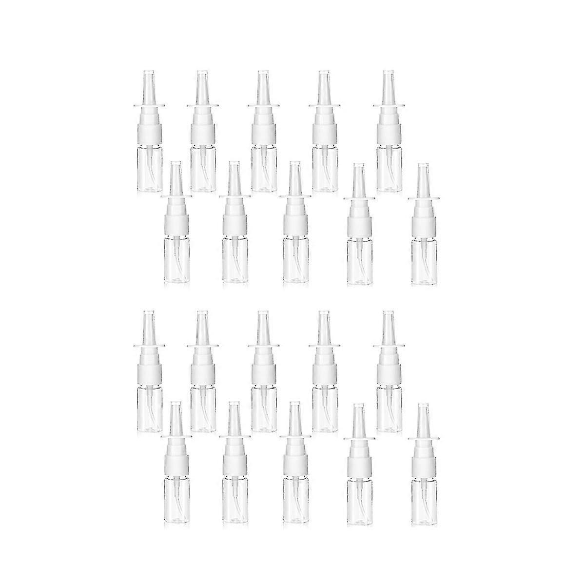 20pcs Nasal Spray Bottle, 10ml Clear Small Empty Nose Spray Bottle Reusable Fine Mist Sprayers
