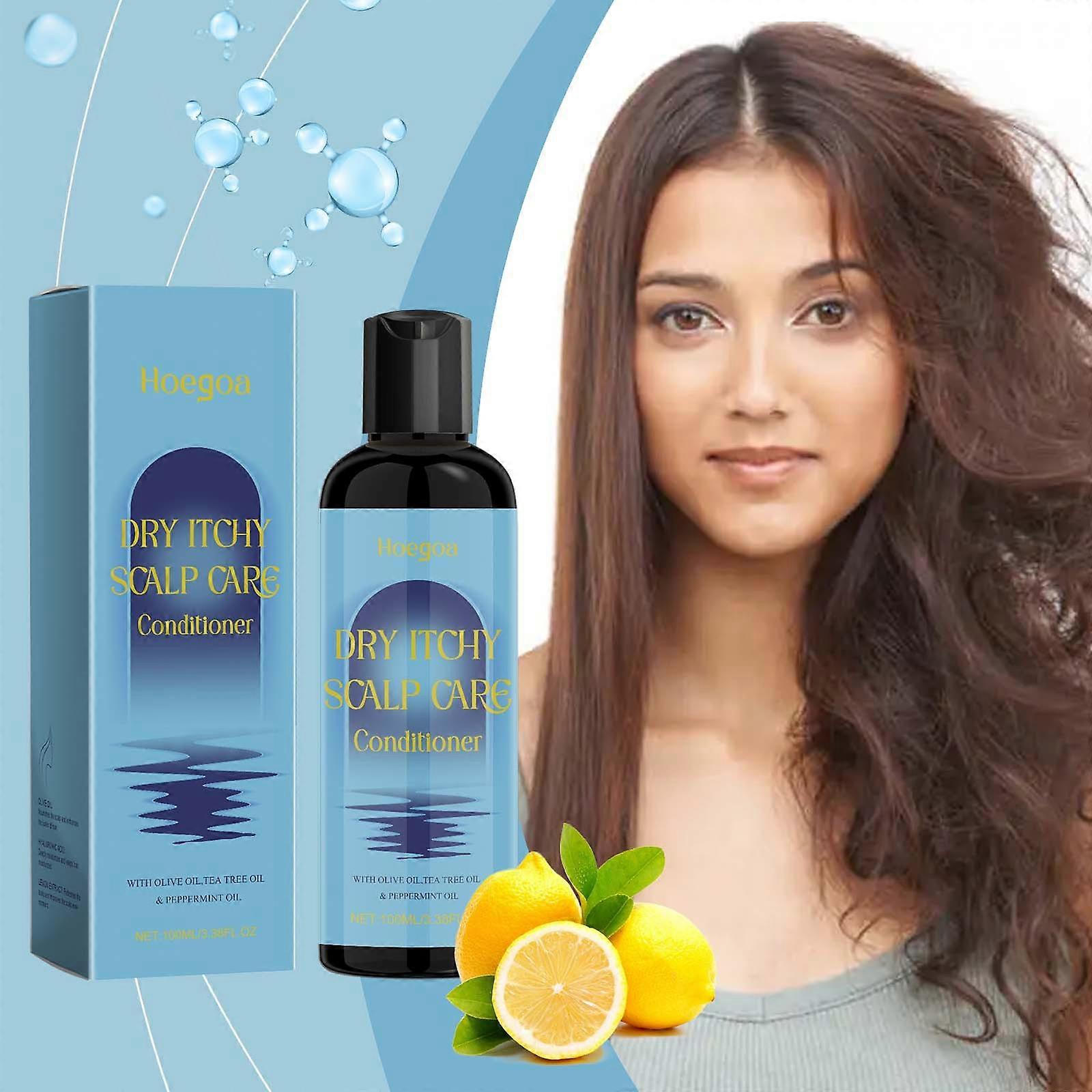 Dry Itchy Scalp Care Conditioner, Nourish and Moisturize the Scalp with Olive Oil, Tea Tree Oil and Peppermint Oil