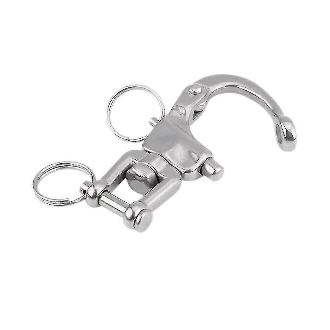 316 Stainless Steel Swivel Shackle Fork Fixed Spring Universal Swivel Dismounting Buckle For Marine Quick Connections