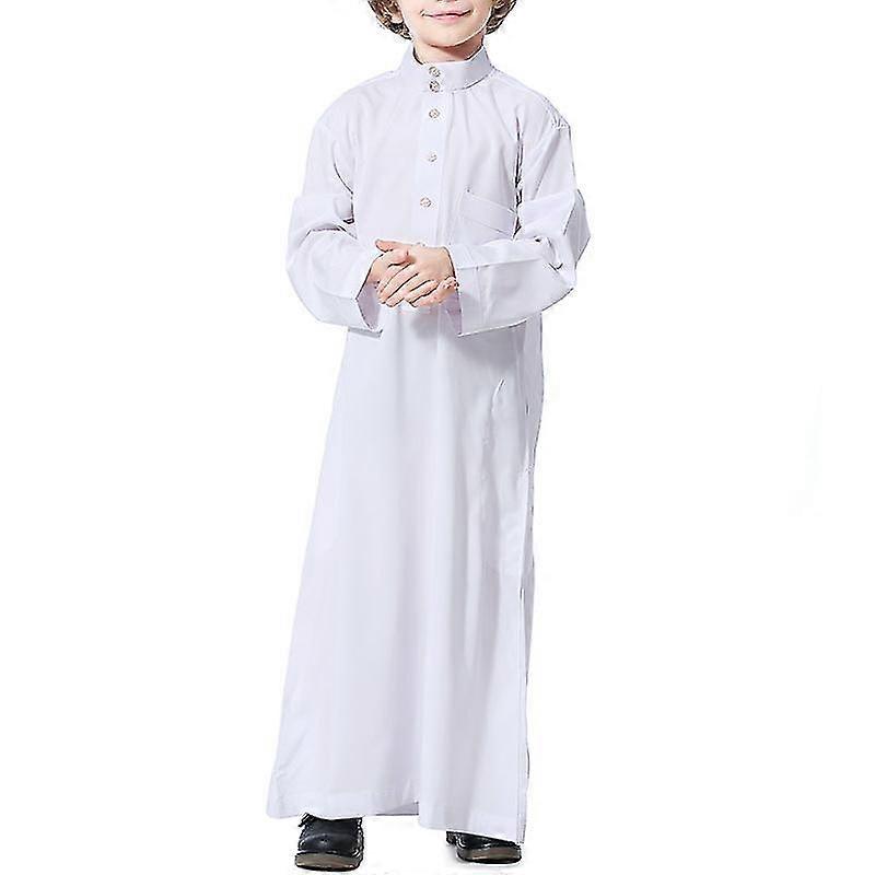 Middle East Arab Stand Collar Thobe Kids Clothing Wear For Boys