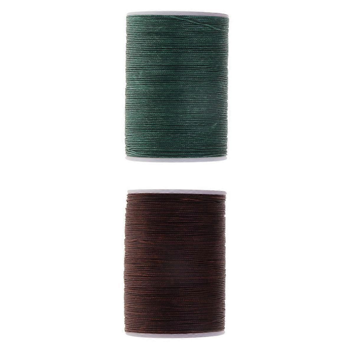 2 Rolls Polyester Waxed Durable Stitching for Leather Craft Bookbinding