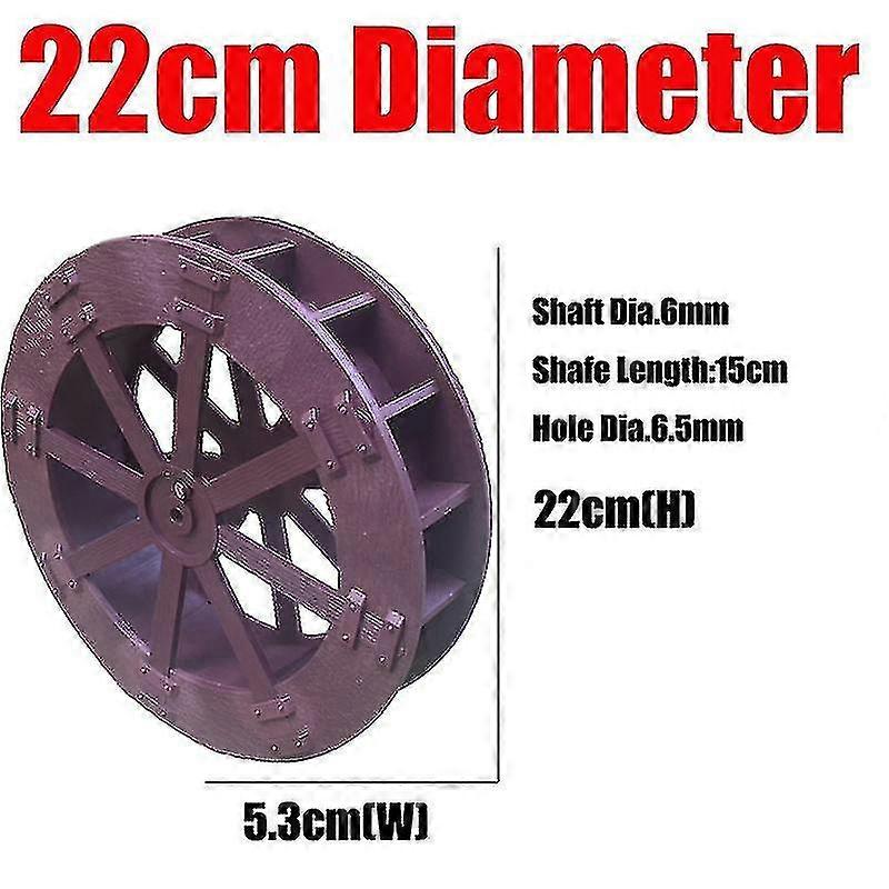 Diy κήπος πλαστικός τροχός νερού 17cm 22cm 27cm 31cm 40cm Κίνα Fengshui τροχός με άξονα Rockery τρεχούμενο τοπίο κίνησης νερού