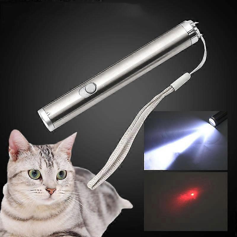 2-in-1 Pet Cat Kitten Toy Red Light Flashlight Pen Pointer Toy Led Light