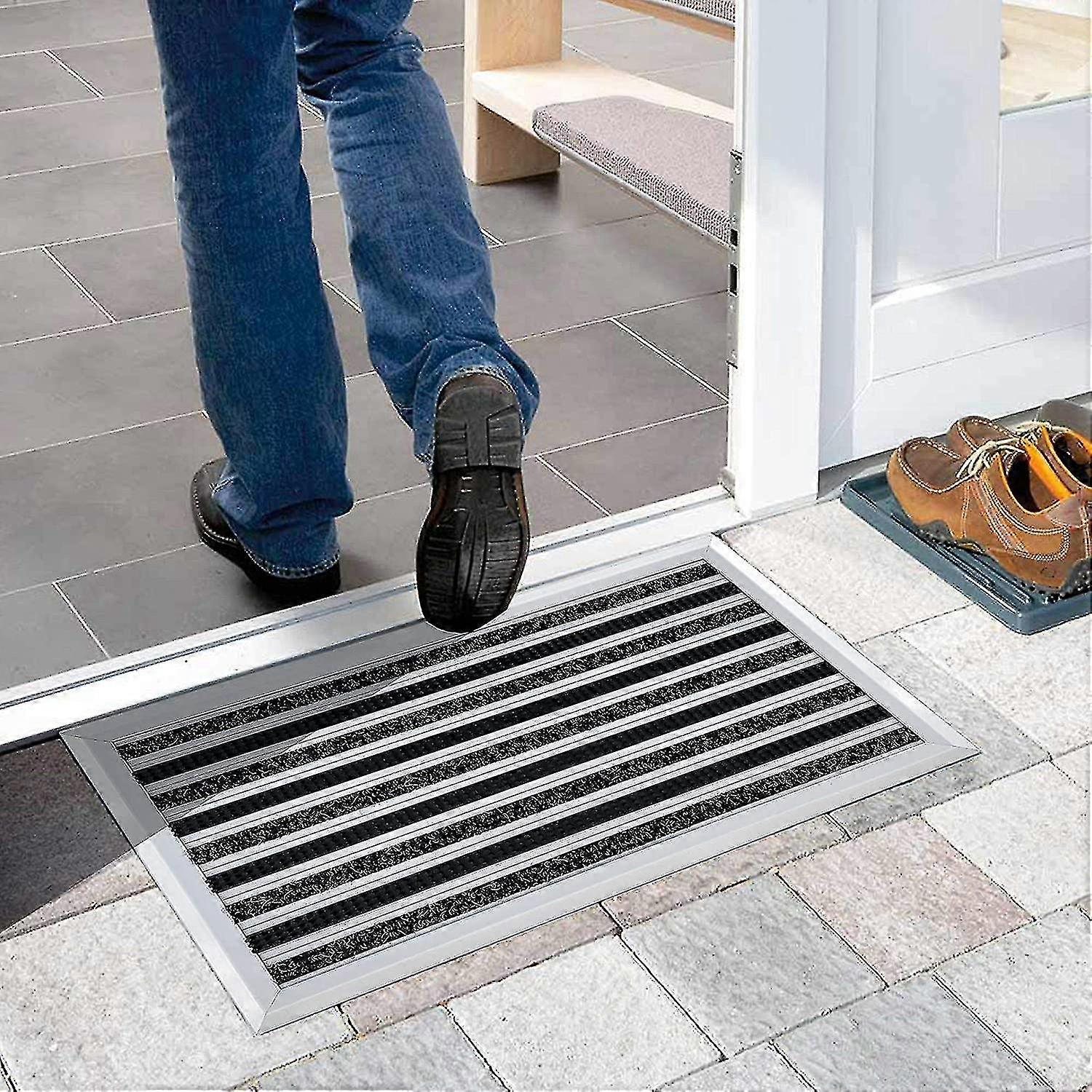 الألومنيوم حاجز الأوساخ الصياد الباب حصيرة المعادن كشط الباب