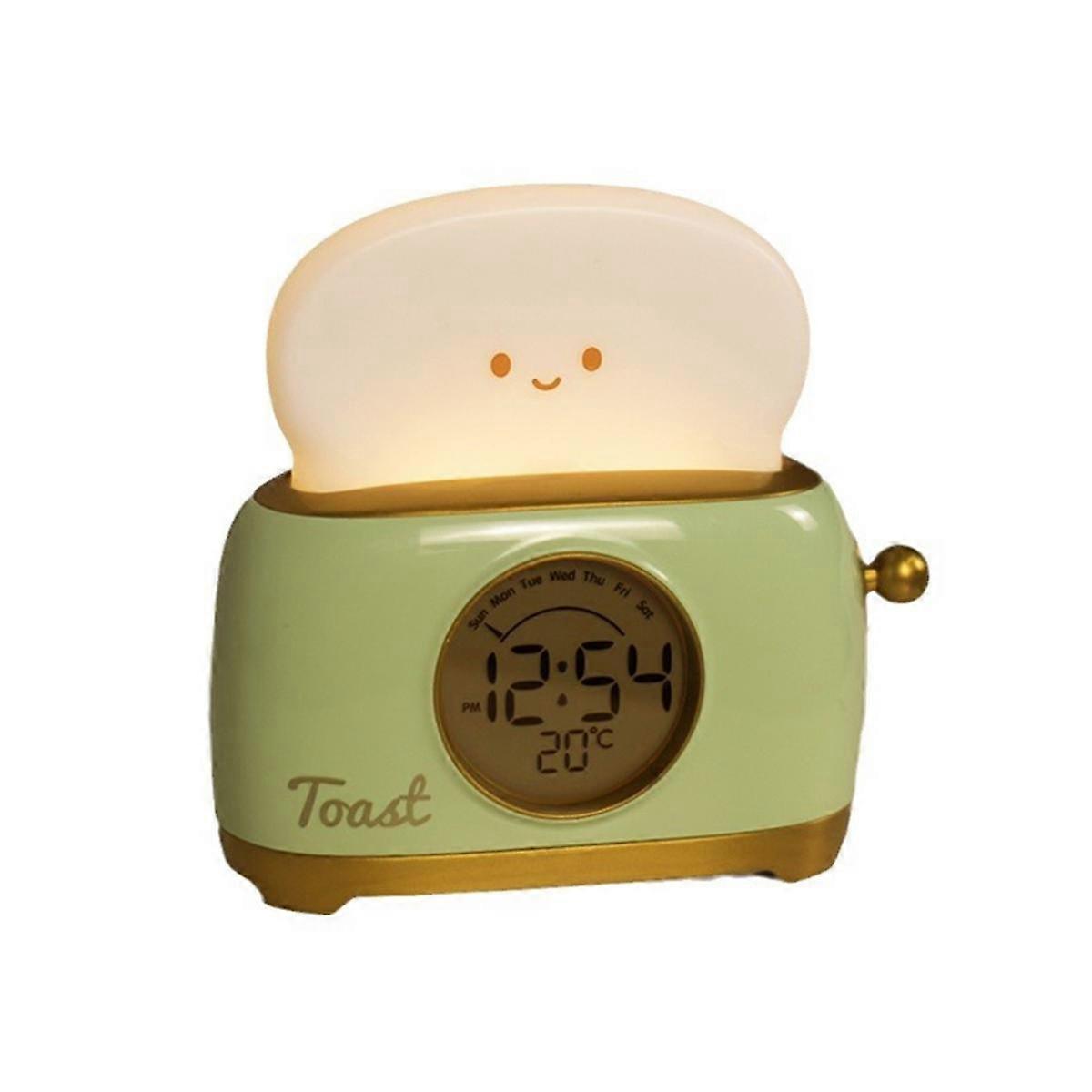 Children'S Sleep Alarm Clock with LED Night Light Digital Display Temperature Monitoring for Bedroo