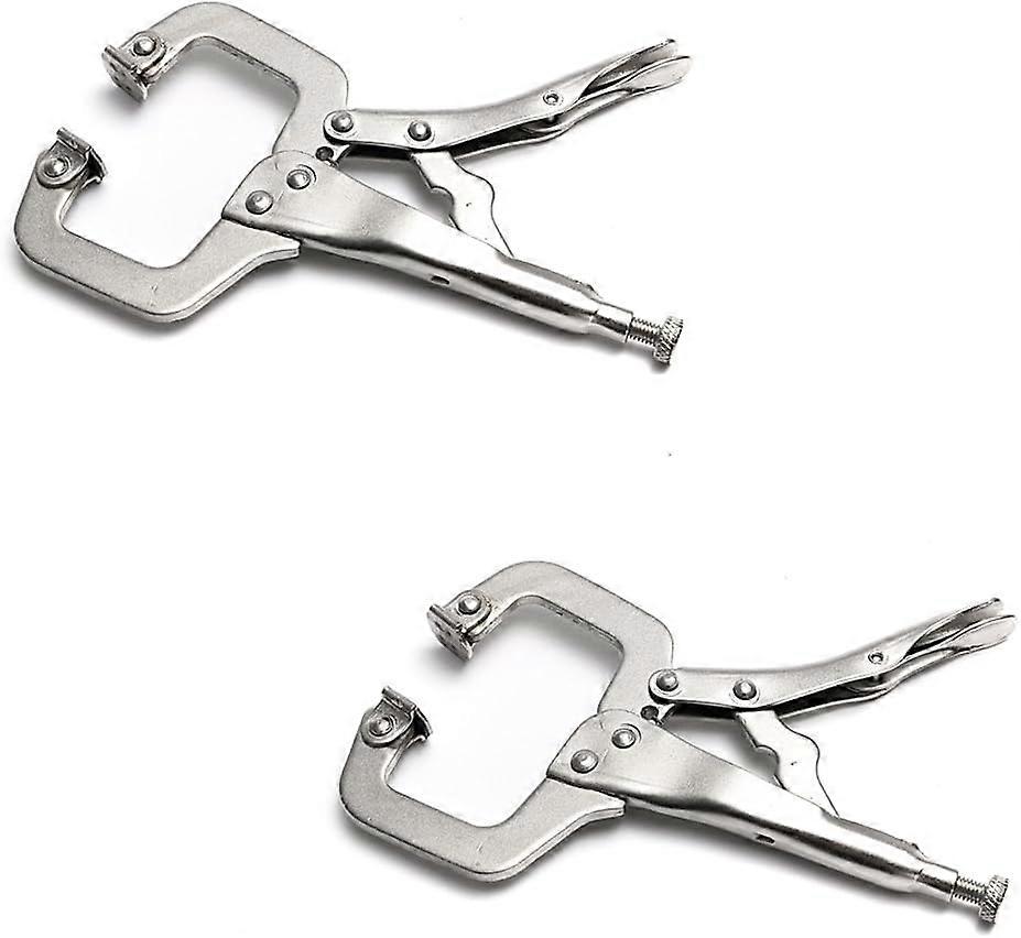 XHX Metal C Clamp with Adjustable Screw and Swivel Plates - Mini Welding Clamp Clamp for Uneven Surfaces, Angles, Crafts and Hobby