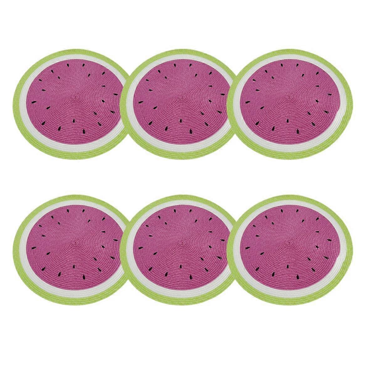 Round Placemats Fruit Pattern Table Mats Non-Slip Washable Kitchen Table Dinner Barbecue Thanksgiving