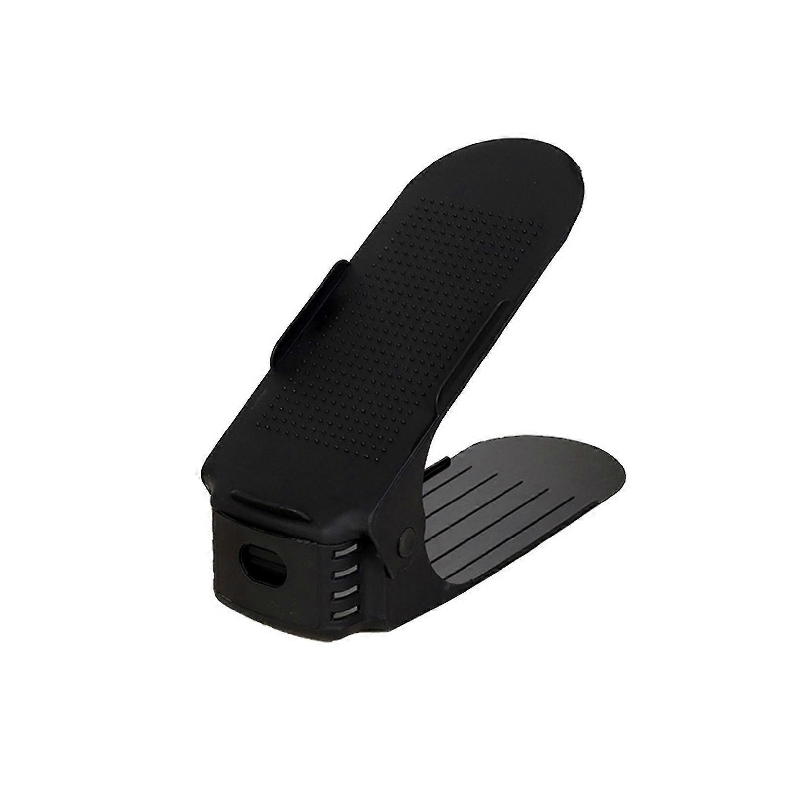 Shoe Slot - Adjustable Space Saver, Non Slip Grip, Black Shelf Storage Organiser For All Shoe Styles Chumian