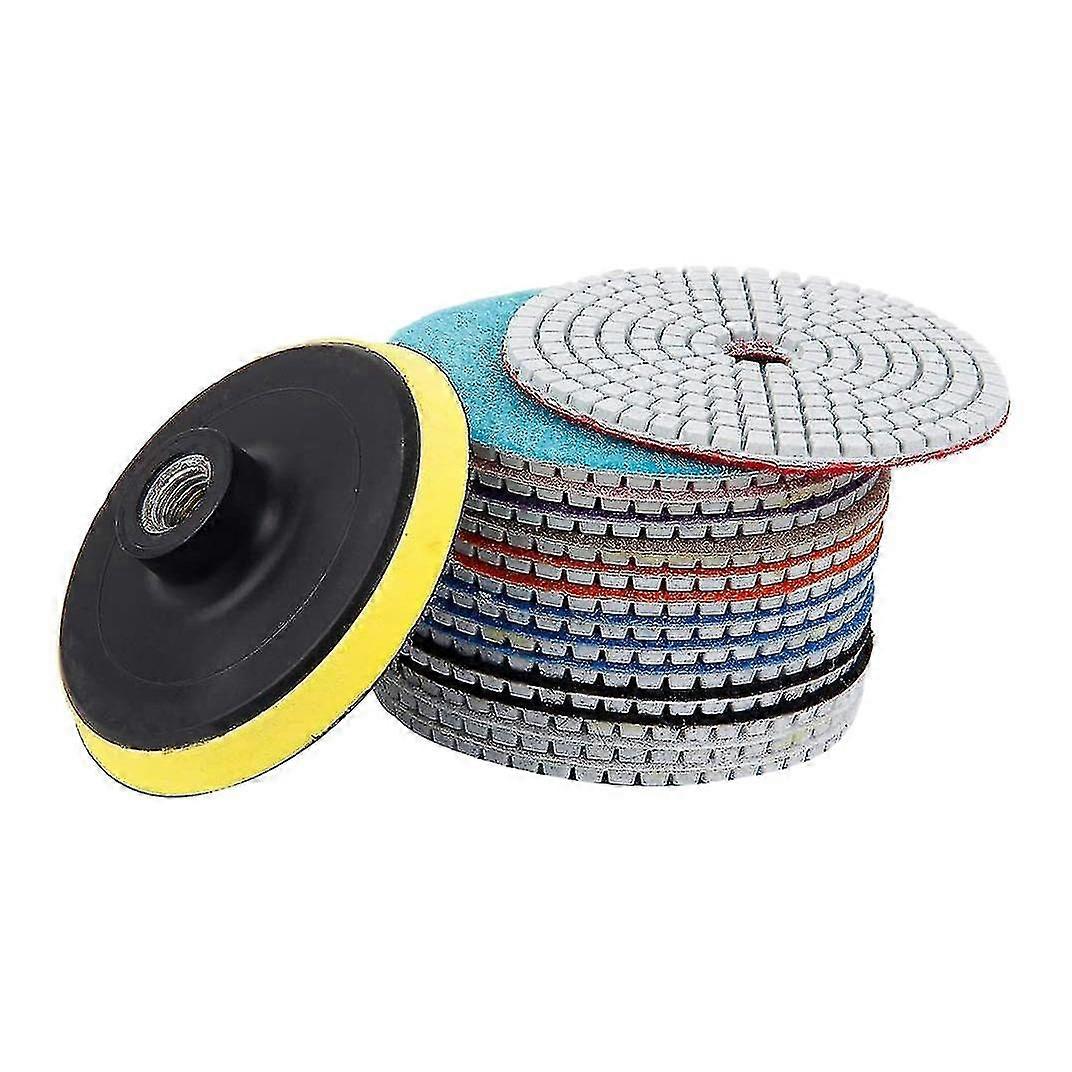 15 قطعة الماس تلميع منصات كيت 4 بوصة 100mm رطب / جاف لتلميع الرخام الخرساني حجر الجرانيت U أفضل هدية
