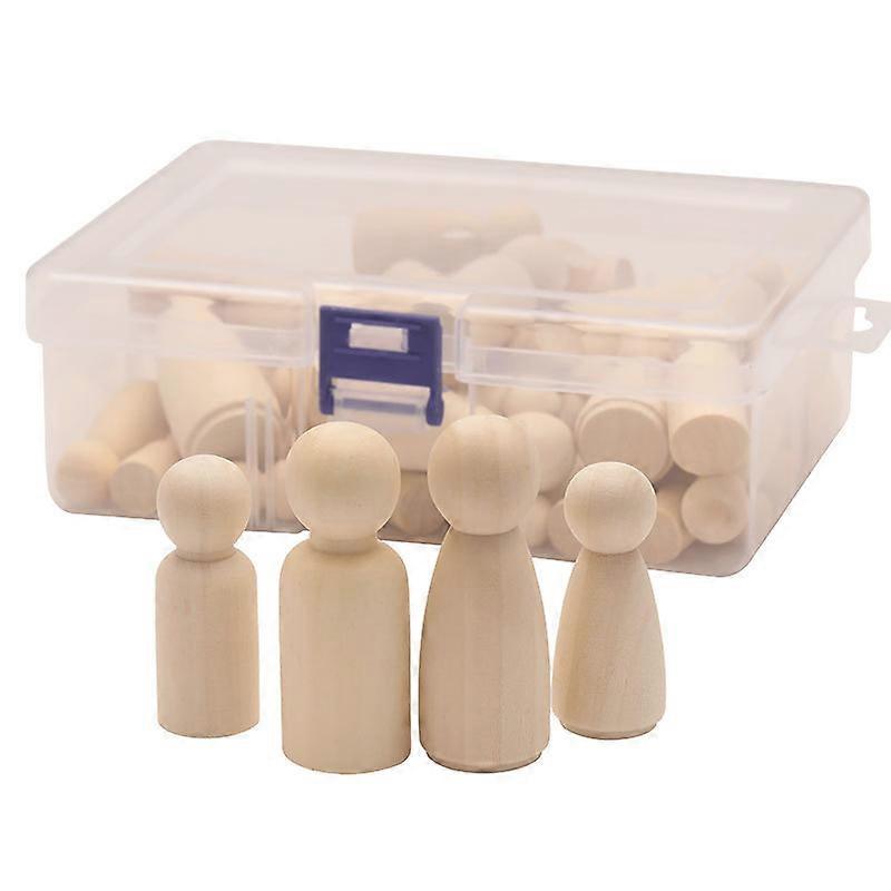 thumbnail image 2 of Buy Wood Peg Dolls Unfinished 3.5 Inch, Pack Of 30 Wooden Peg People... 2 of 13