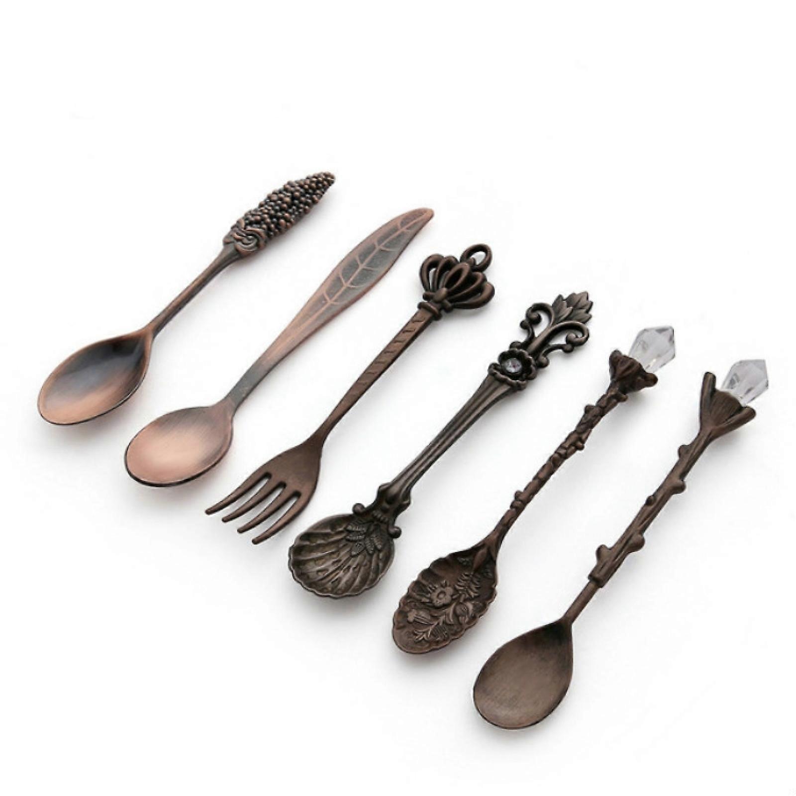 2 Sets Vintage Mini Coffee Spoons Suit
