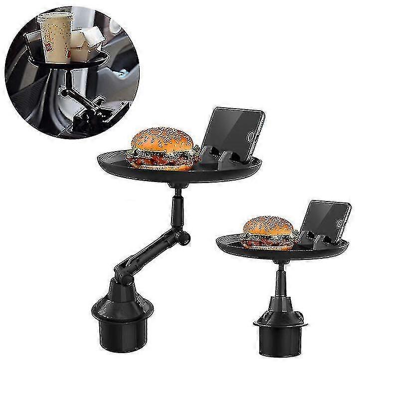 Cup Holder Car Tray Backseat Food Table Sauce Holders Adjustable Tray Table