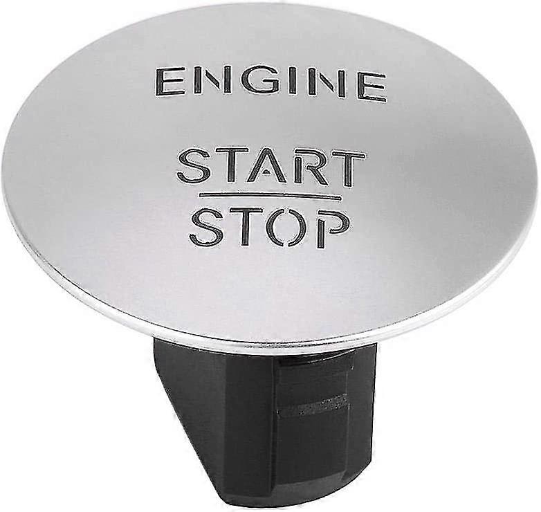 Engine Start Button-keyless Go Start Stop Ignition Switch Compatible With Mercedes 2215450714 Silver