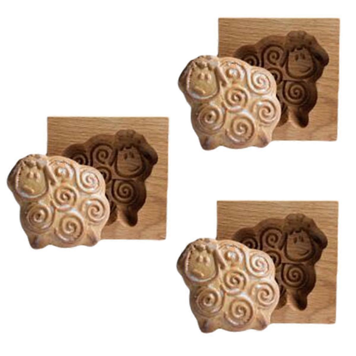 Trekakeform Preget form, 3D-utskåret tredyrkakeform, sau