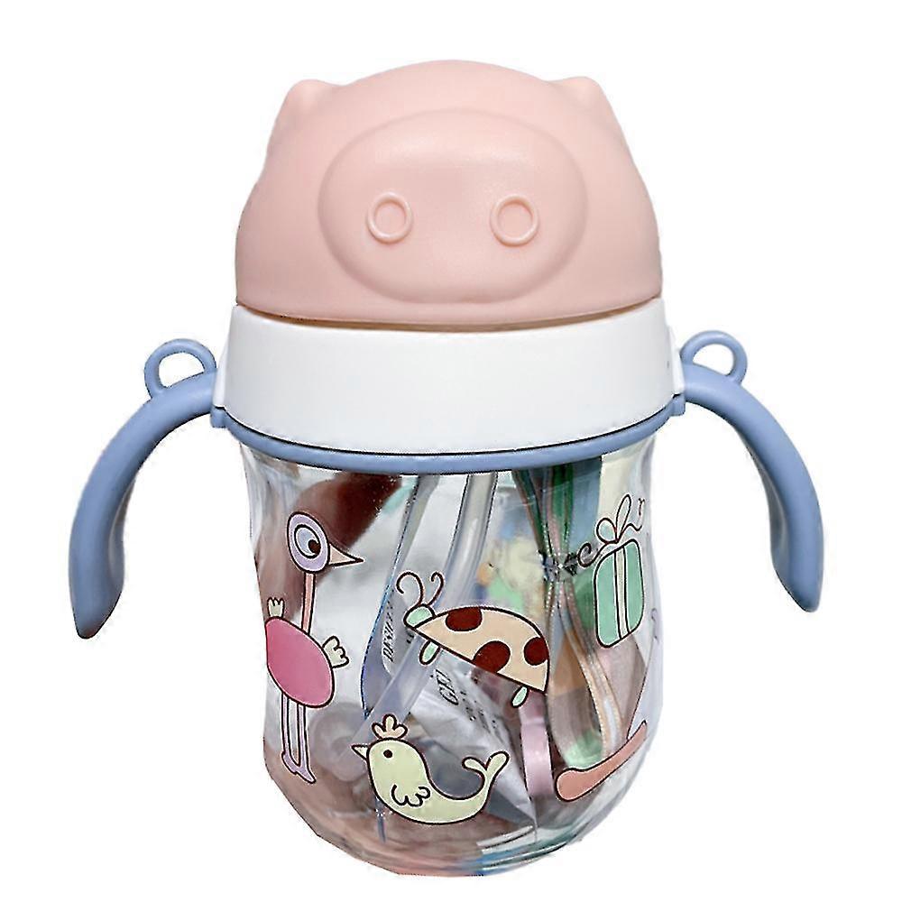 Baby Sippy Cup With Weighted Straw,spill-proof Toddlers Cup With Handle,appropriate