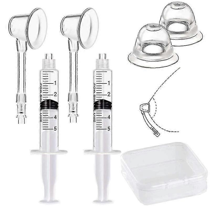 2 Stuks Tepeltrekker Tepel Aspirator Corrector Vrouwen Tepelzuigers compatibele Platte Tepels