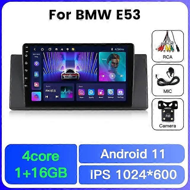 8 Core QLED Car Autoradio GPS Navigation for BMW X5 E39 E53 1999-2006 Android Multimedia Player Buil-in Wireless Carplay Auto BT