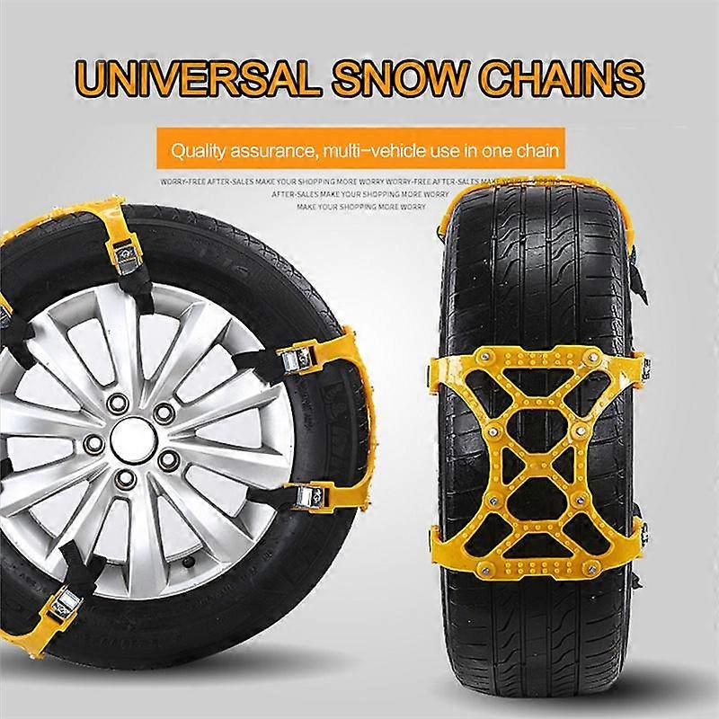 Double Buckle Car Snow Tire Adjustable Anti-skid Chains Thickened Beef Tendon Wheel Chain for Snow Mud Road