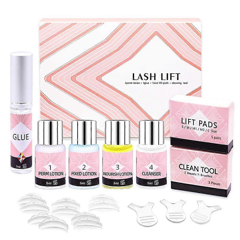 1 Set Eyelash Perm Kit, Keratin Eyelash Curling Set Professional Eyelash Perming and Curling Fixation Agent Kit for Eyelashes Curling Lifting Eye Lash