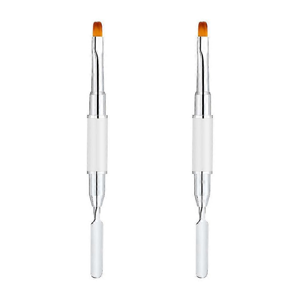 2PCS Double -end multi -kynsigeeliharja ja pickuper 2 -in -1 geelikynsityökalu