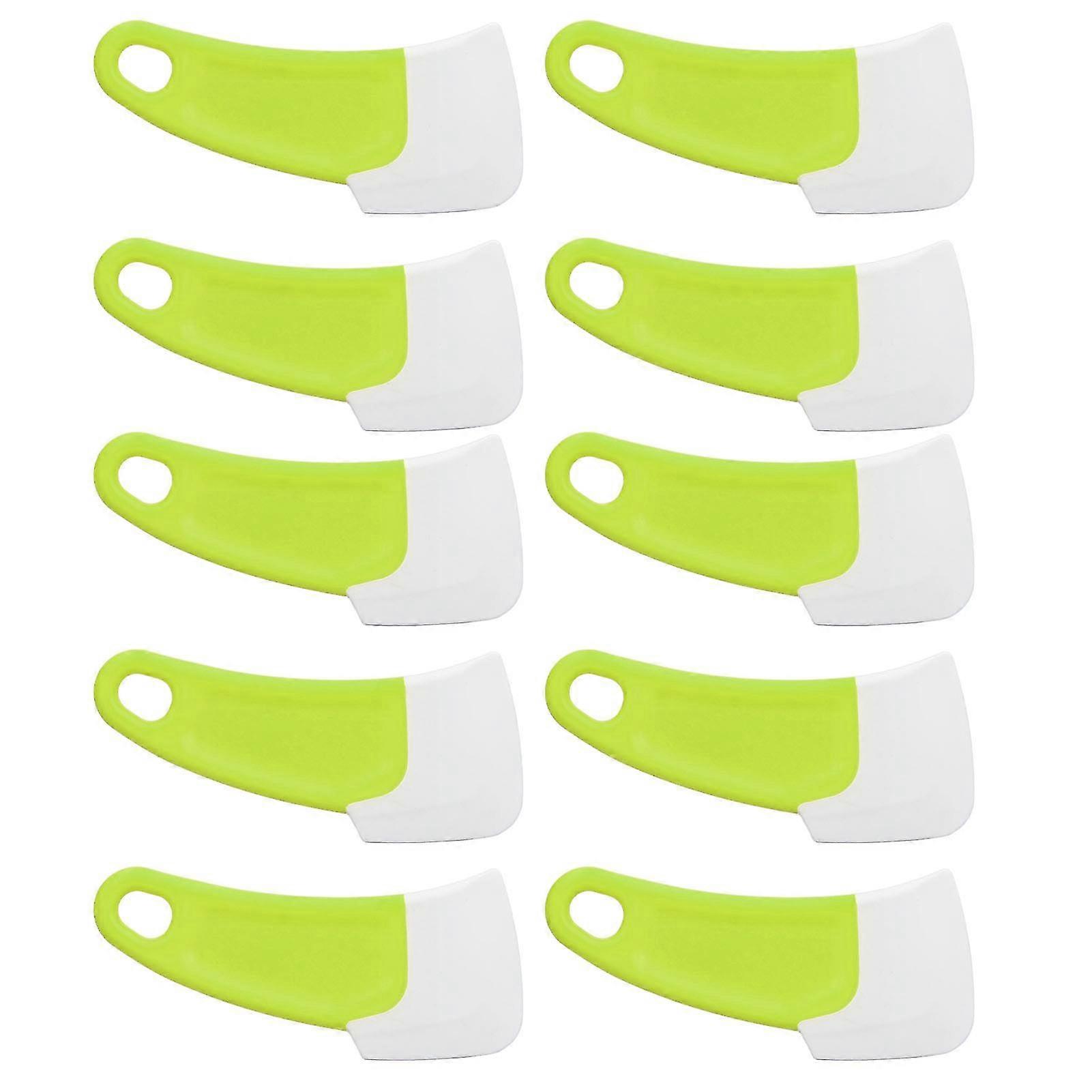 10 Pcs Green Silicone Spatula Set with Hook Hole Design - Ideal for Baking, Cooking, Cake and Pasta