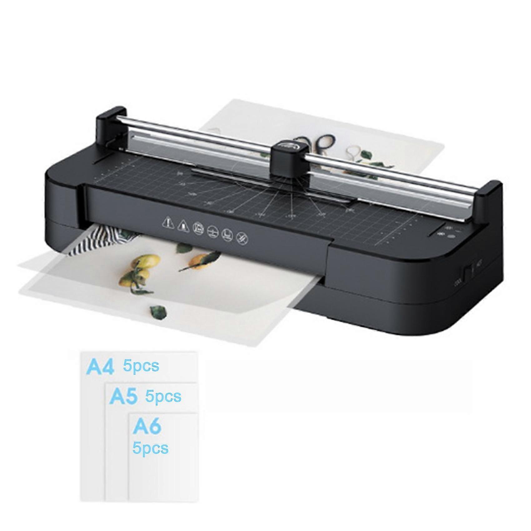 A4 Plastic Sealing Machine Ruler Paper Cutter All-in-one Photo Laminator Household Laminator+15pcs