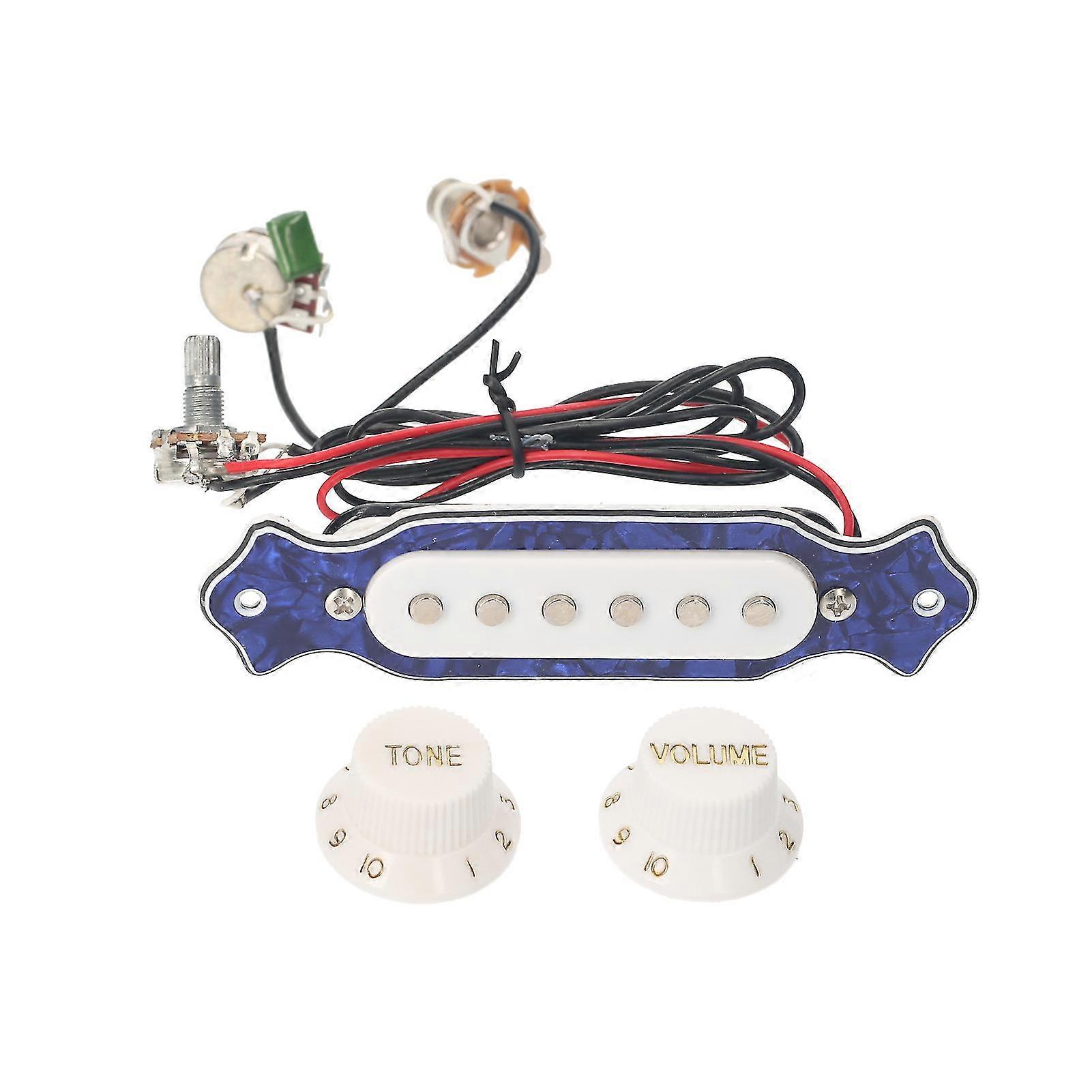 Electric Guitar Pickup Ready-to-install Guitar Pickup Set With 6.35mm Jack Volume Tone Adjustment Knobs