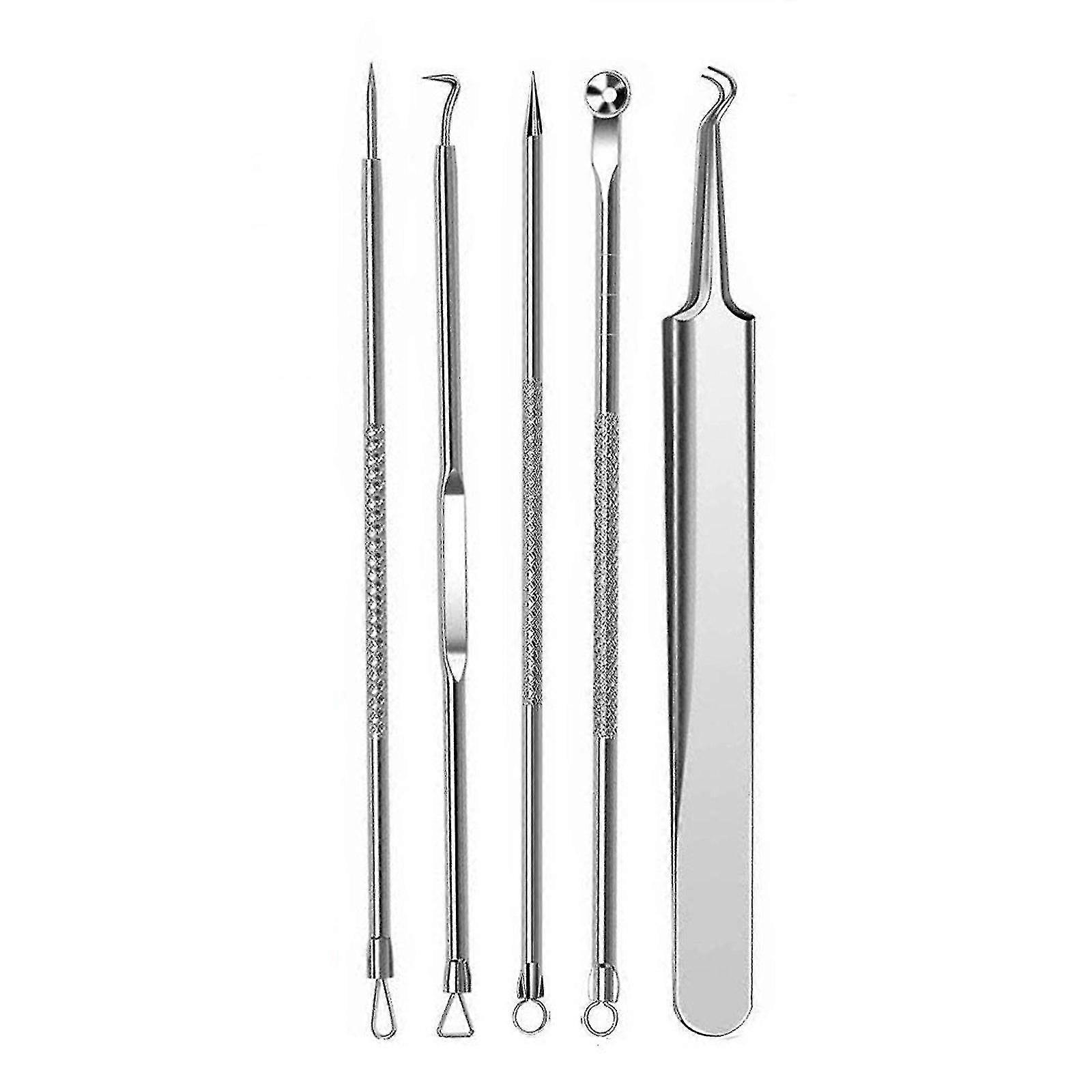 Blackhead Extractor Tool Blackhead Remover Acne Tweezers Box Set 5 Pcs