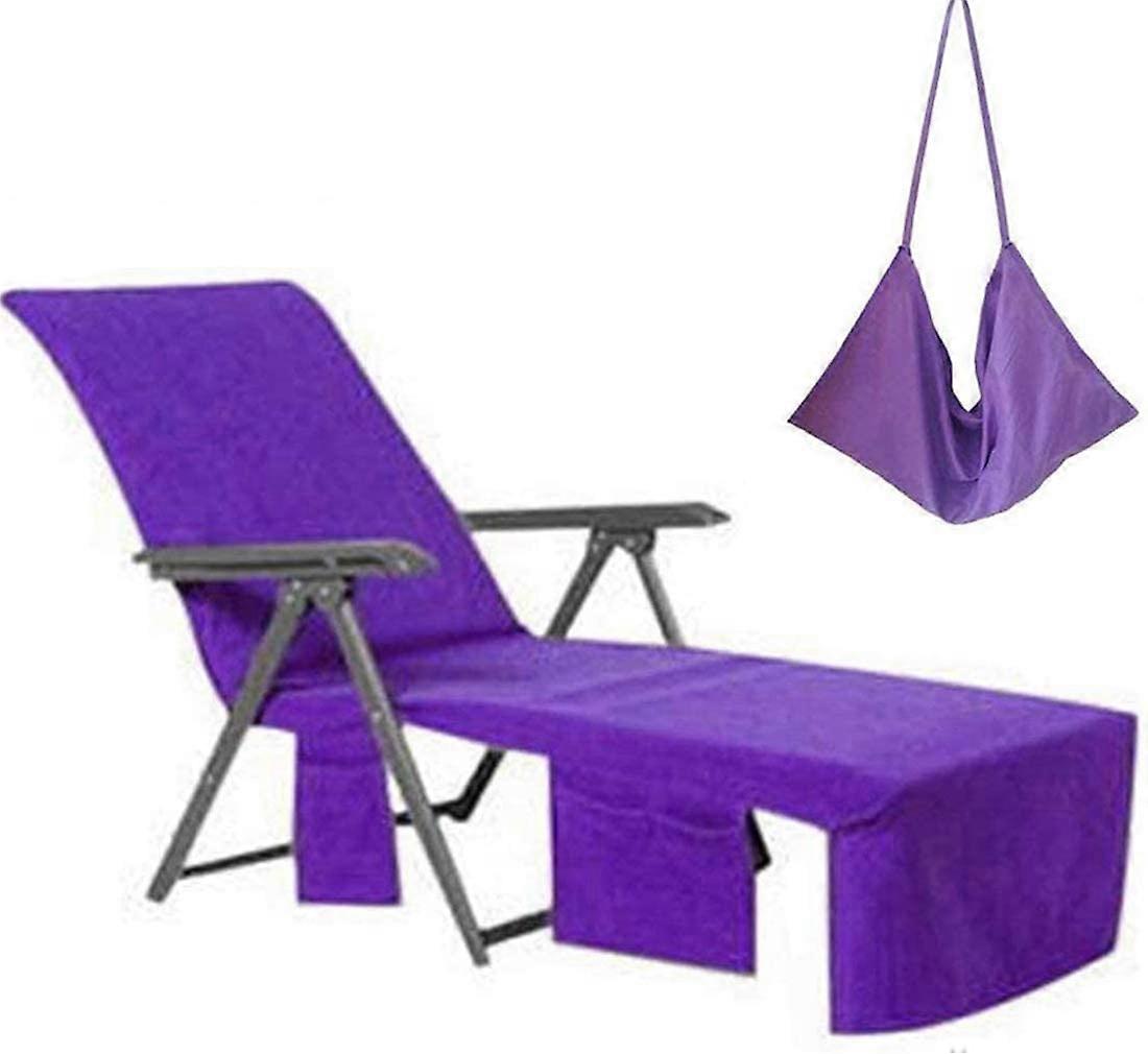 Lounge καρέκλα κάλυψη Microfiber πετσέτα πετσέτα πισίνα ξαπλώστρα ξαπλώστρα κάλυψη με τσέπες για διακοπές ηλιοθεραπεία