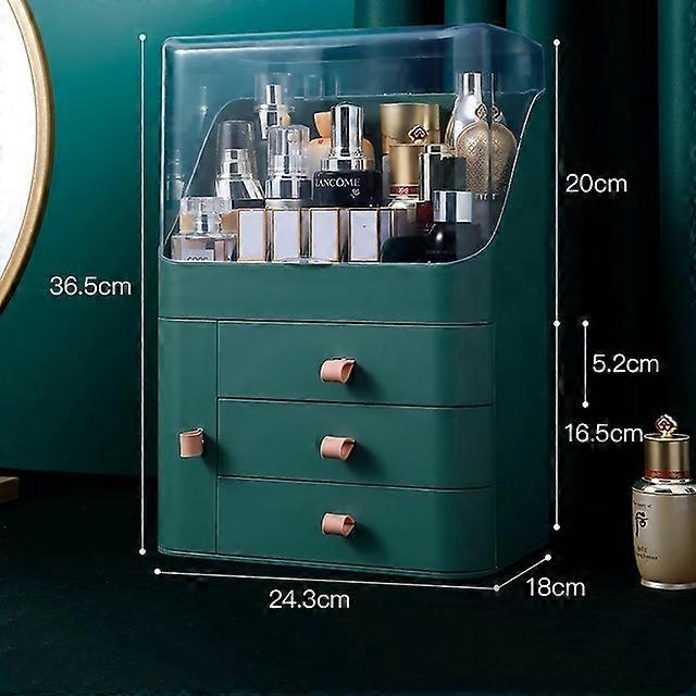 デスクトップ化粧品収納ボックス大容量引き出しタイプスキンケア口紅オーガナイザーエレガントな透明ジュエリーコンテナ