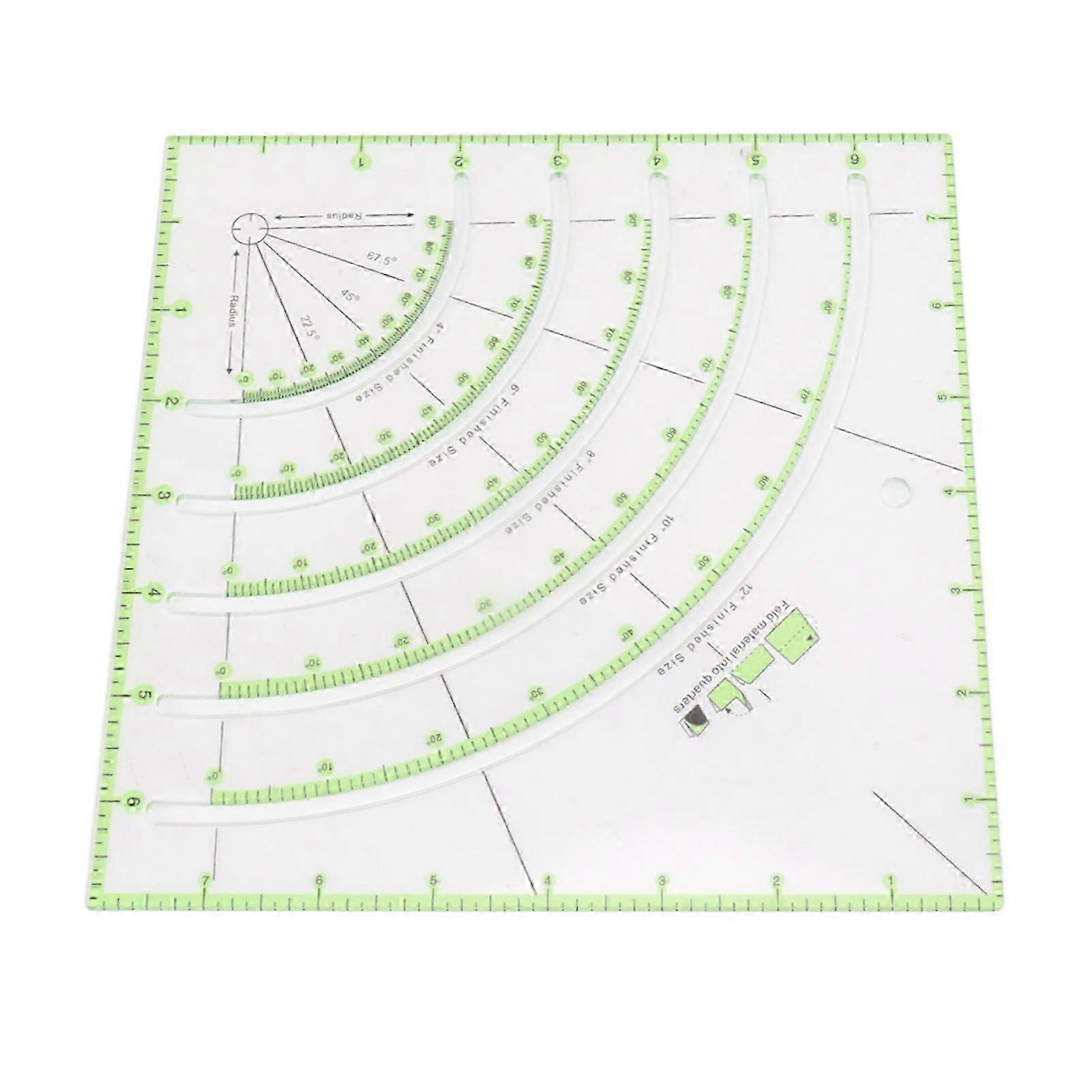 Acrylic Quilting Ruler 8 Inch Clear Multifunctional Tool for Patchwork Sewing and Crafting