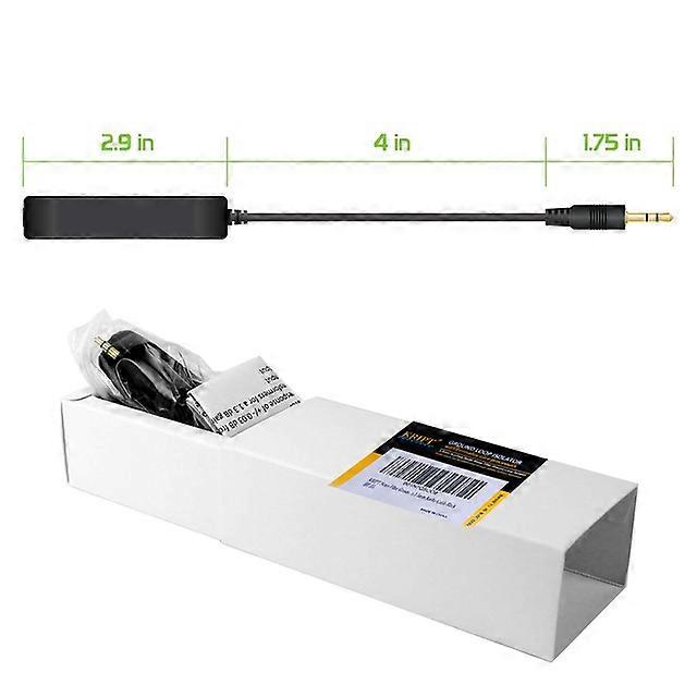 Kript Aux Audio Noise Filter Ground Loop Isolator Eliminate Car Electrical Noise Killer 3.5mm Cable for Car Audio & Home Stereo
