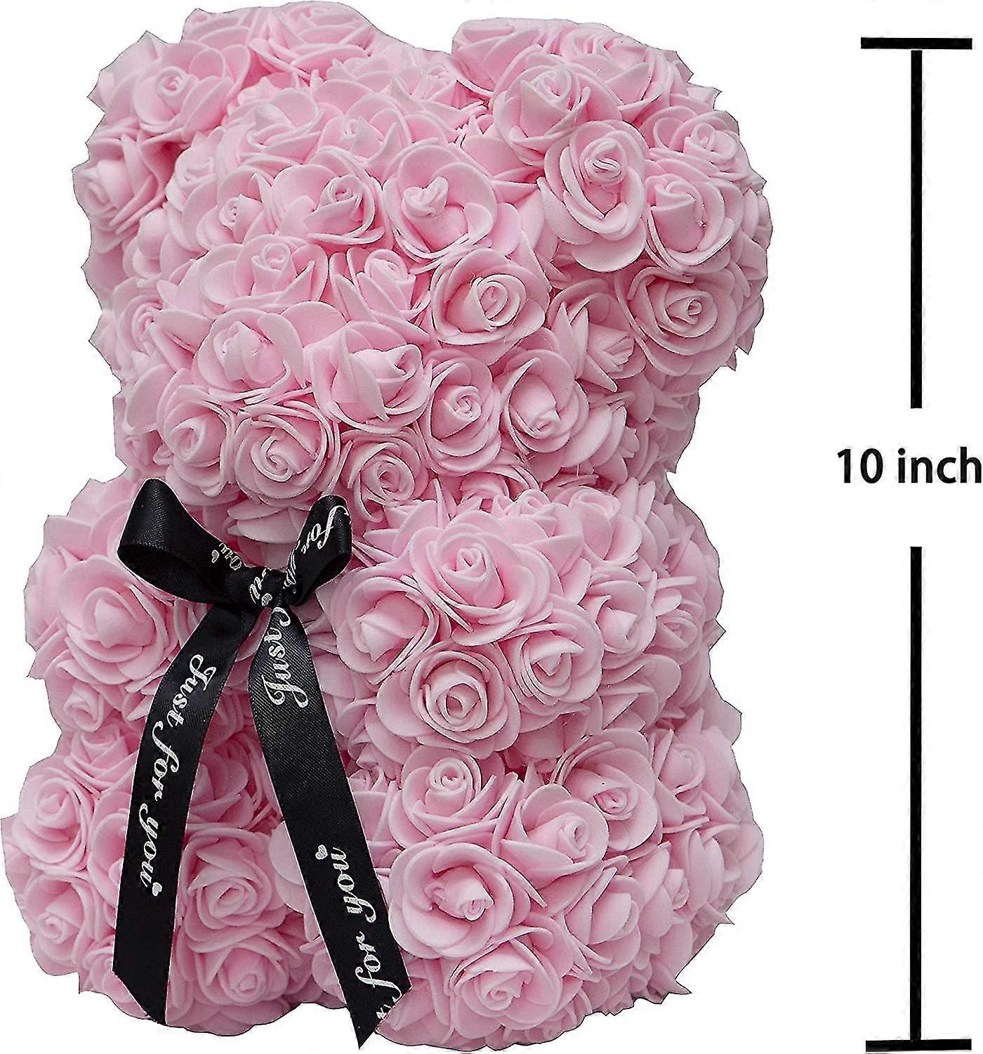 Rose Bear Rose Teddy Bear Flower Gift Black Box For Valentines Day