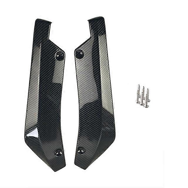 2Pcs Universal Car Rear Bumper Lip Diffuser Splitter Spoiler Scratch Protector Carbon Fiber