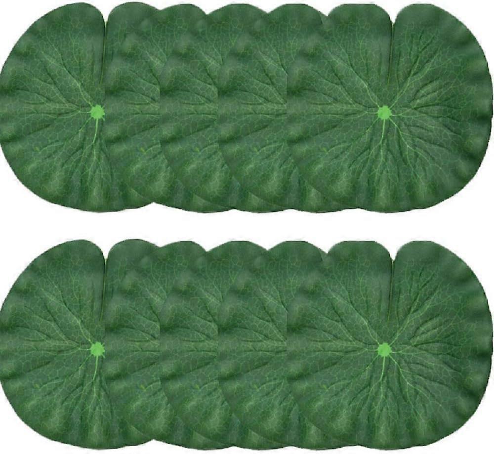 10 Pieces Foam Artificial Floating Lotus Leaves,Floating Water Lily Leaf Decor for Swimming Pool Pond Decoration,17cm