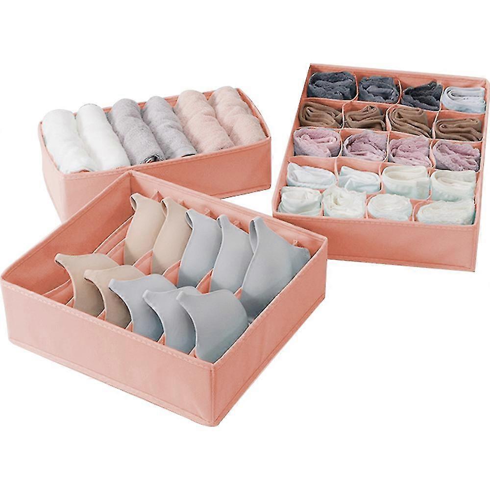 Fabric Multifunctional Socks Storage Box 3 Pcs Box For Household
