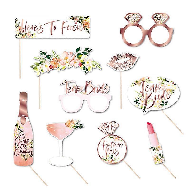 10 Pack Bridal Shower Wedding Photo Booth Props