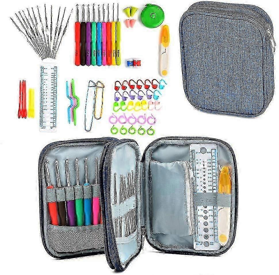 Crochet Kits Crochet Soft Handle Knitting Tool Accessories 72 Pcs