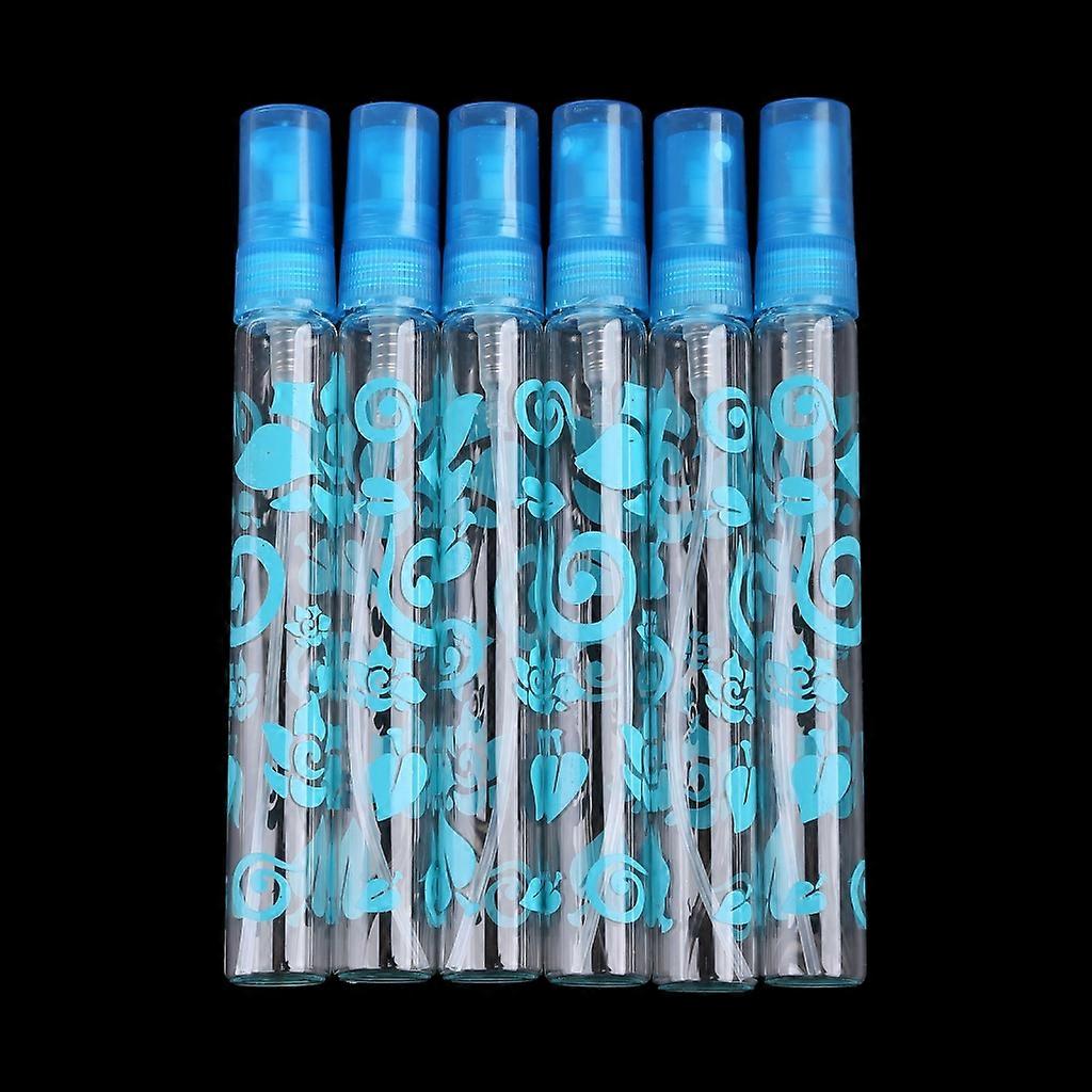 6Pcs 10ml Crystal Rose Cut Glass Perfume Spray Bottles Atomizer Refillable Empty