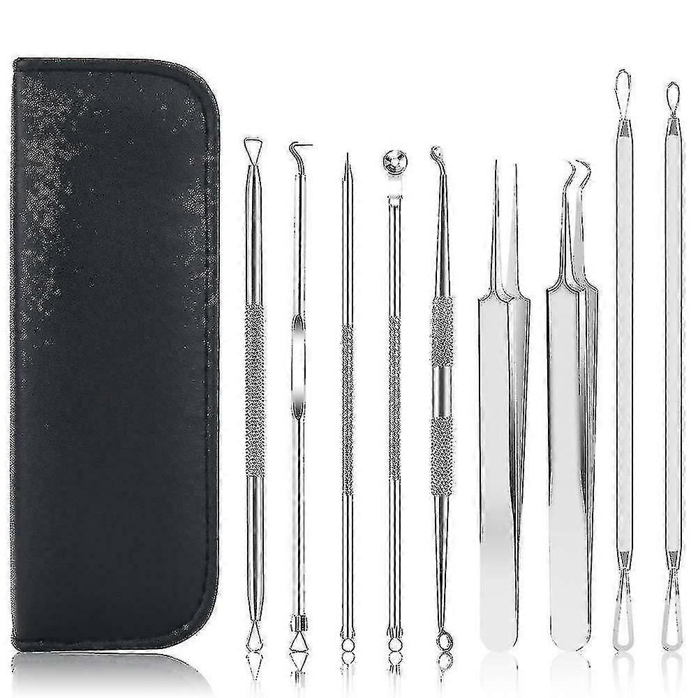 9 Pcs Blackhead Remover Pimple Tool Kit Professional Comedone Extractor-MXBC