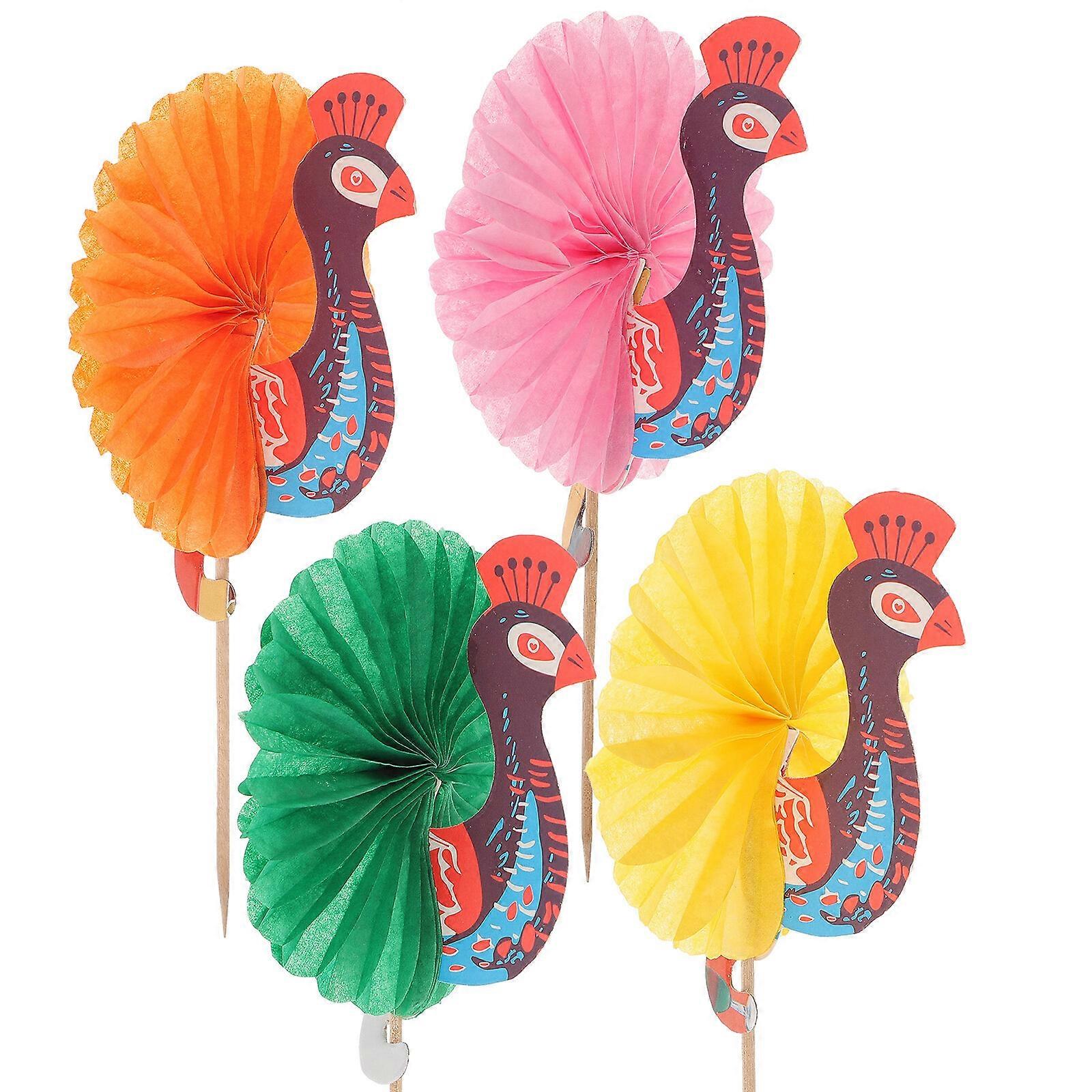 50pcs קוקטייל יצירתי toppers קיסמים דקורטיביים פירות (צבע אקראי)