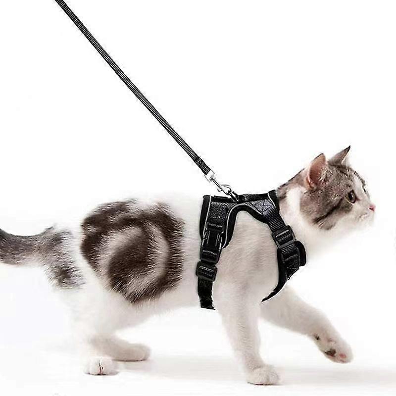 Cat Harness and Leash Set Harness with Reflective Soft Mesh Cats Escape Proof