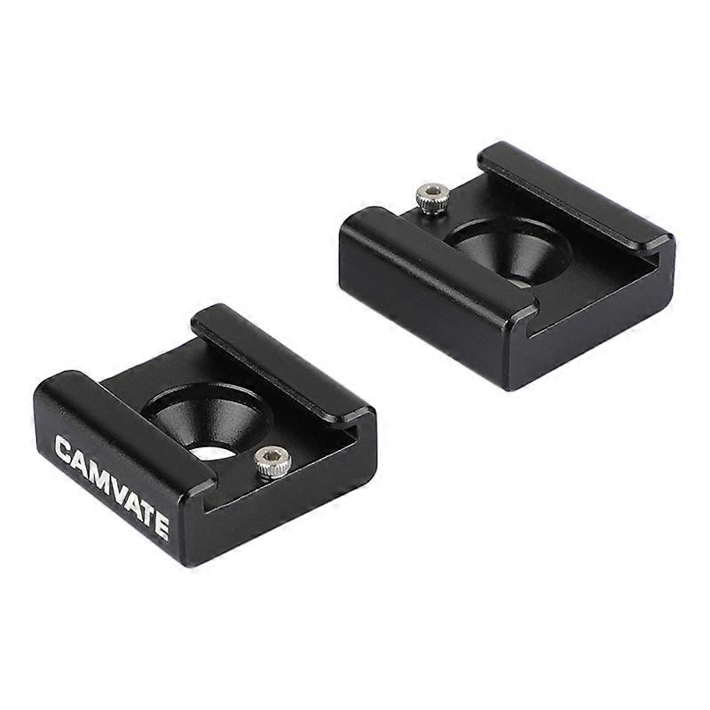 Lanxri 2x1/4" Hot Cold Shoe Mount for Blackmagic DSLR Rig Video Light Cinema Camera Cage