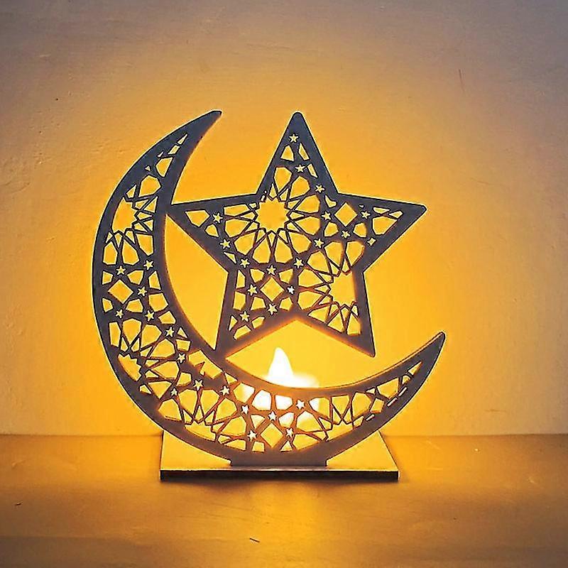 قاد رمضان خشبي عيد مبارك زخرفة القمر مسجد الإسلام مسلم الجدول الزخرفة