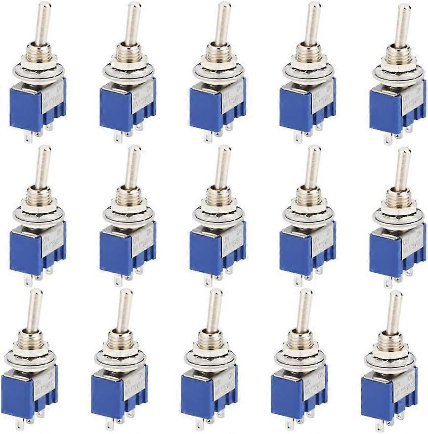 15 Pcs Mini Toggle Switch - Auto Parts, Blue