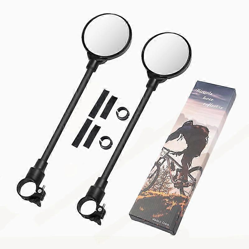 Bicycle Mirror, Pack Of 2, 360 Adjustable And Rotatable Rear View Mirror, Safe Convex Mirror For 22-32 Mm Handlebars, Bicycle Handlebar End Mirror For