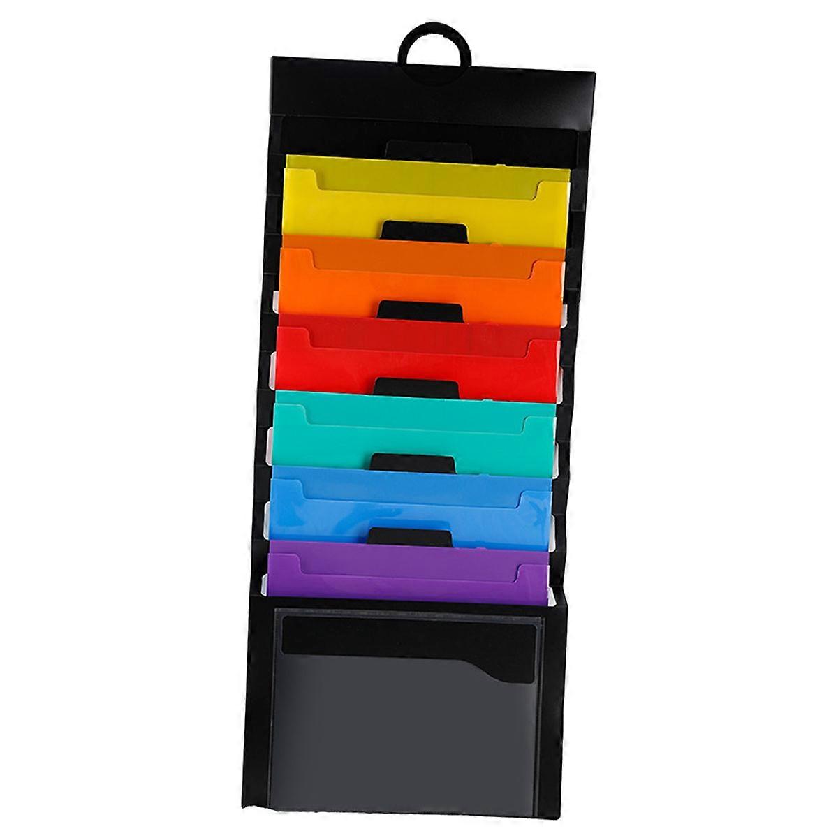 Multi Coloured 6 Pocket File Organiser, for Classroom, Home, Office and Travel Use, Closing size-26.5 * 36 * 3.5cm
