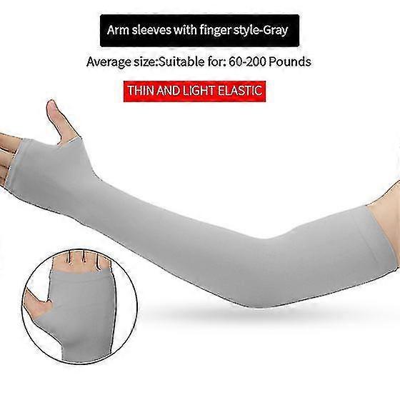 1 par armärmar Istyg Andningsbar Snabbtorkande Sol Uv-skydd Långt armskydd För Utomhussport Cykling