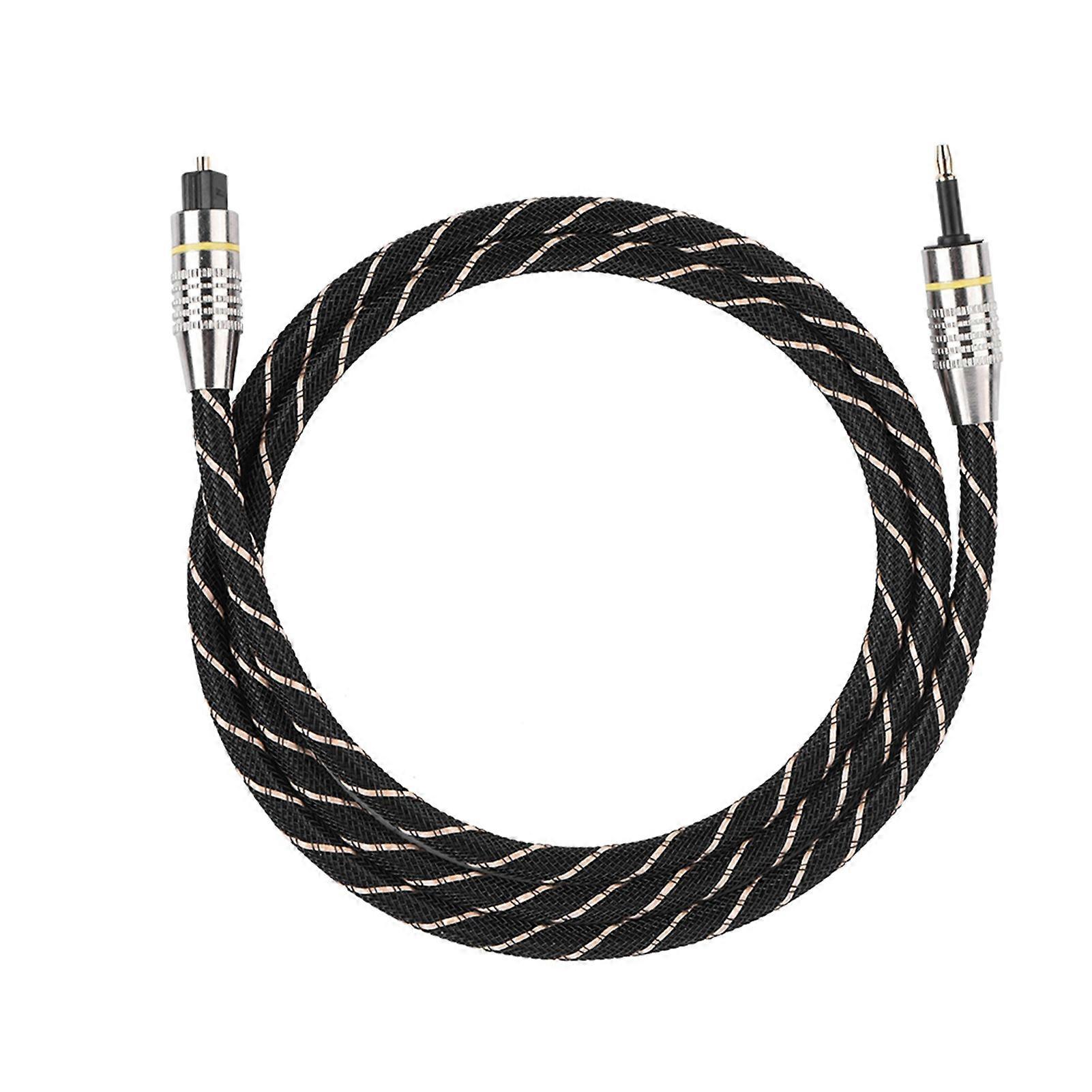 Toslink to Mini Plug 3.5mm Optical Fiber Digital Audio Cable SPDIF Gold Plated Connector 1m