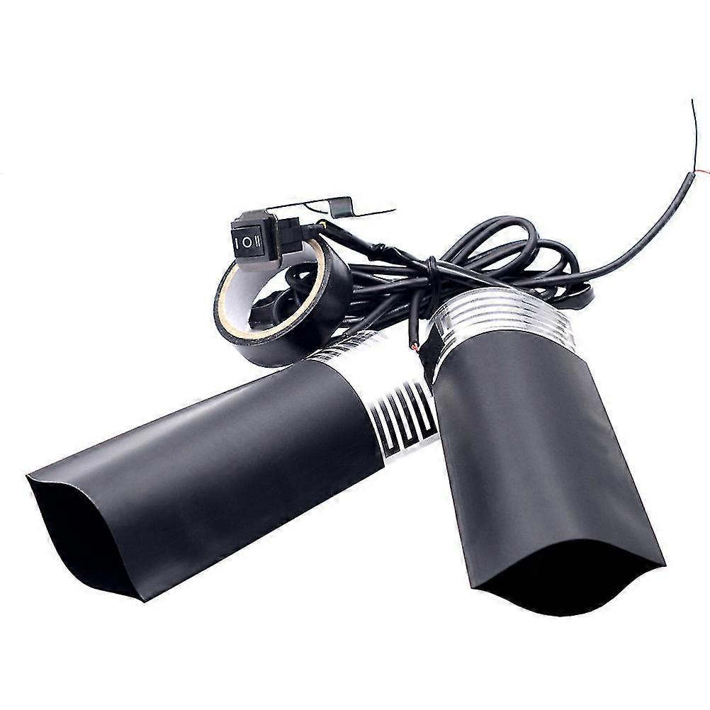 Motorcycle Heated Handlebar Grips 12V Electric Heating Adjustable Temperature